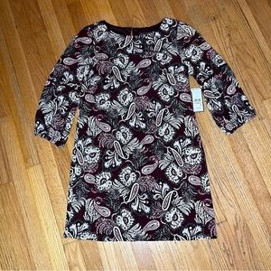 🆕 Burgundy Paisley Dress